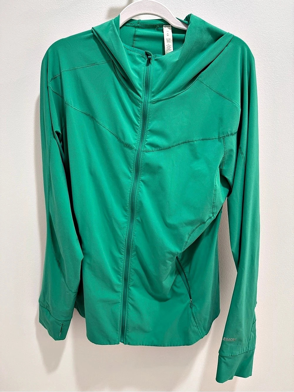 lululemon Hooded Lightweight Jacket Green Size 14 Like New